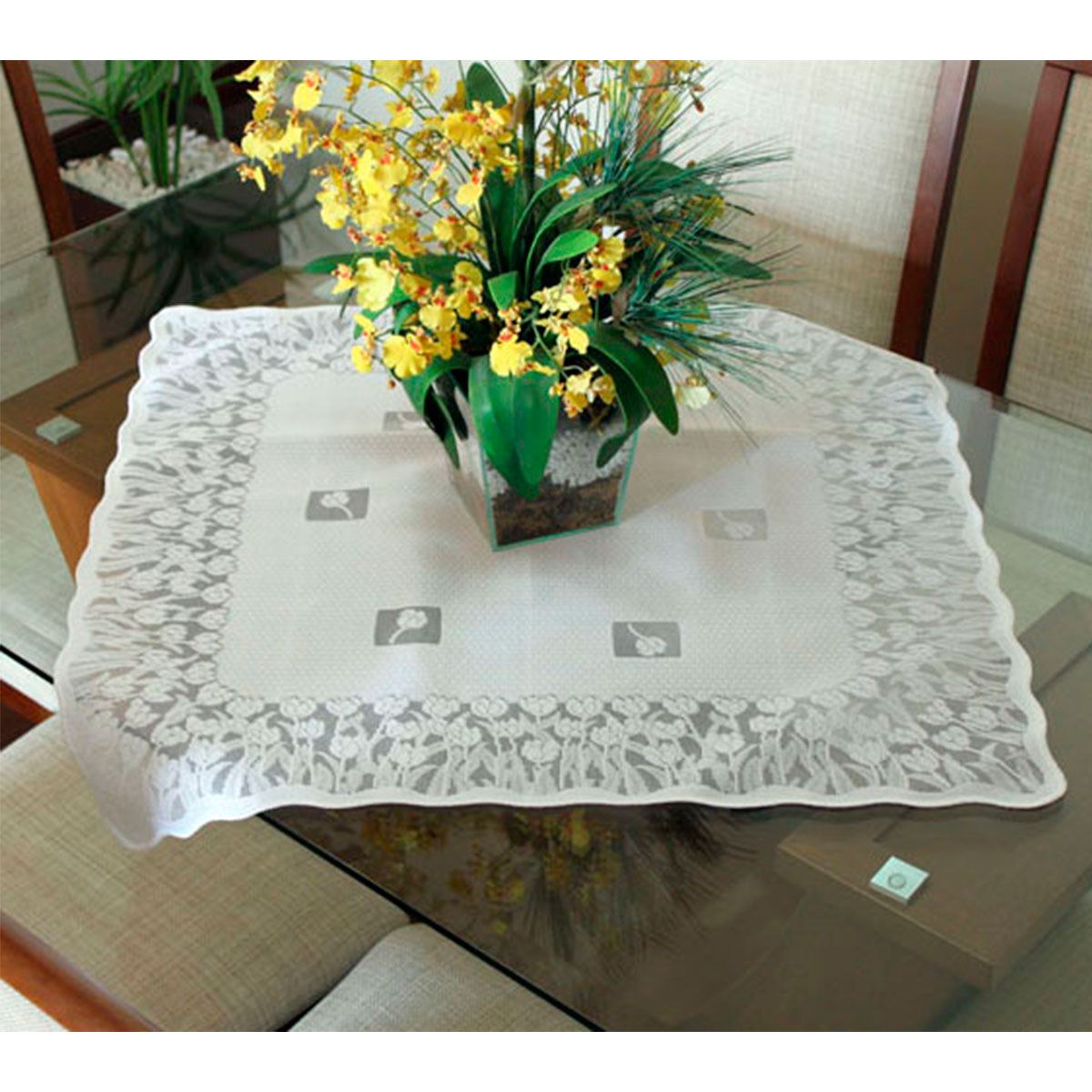 Toalha De Mesa Quadrada 78x78cm Renda Tulipa Solecasa Havan Toalha De Mesa Quadrada 78x78cm Renda Tulipa Solecasa Havan