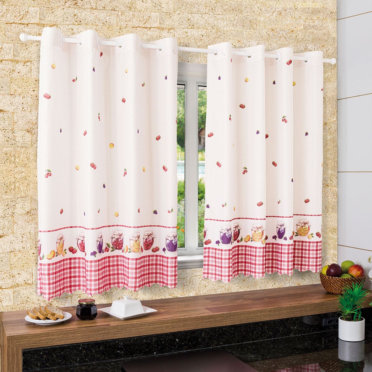 Cortina Para Cozinha 2 60×1 20m Allegra Bella Janela Vermelho Havan Cortina Para Cozinha 2 60×1 20m Allegra Bella Janela Vermelho Havan