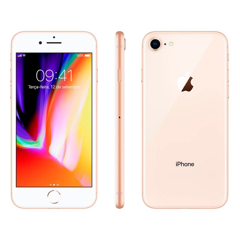 Celular Iphone 8 64gb Single Chip Tela 47 Apple Dourado Havan Mobile